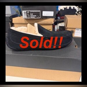 UGG Men's Black Suede Slip-On Loafers